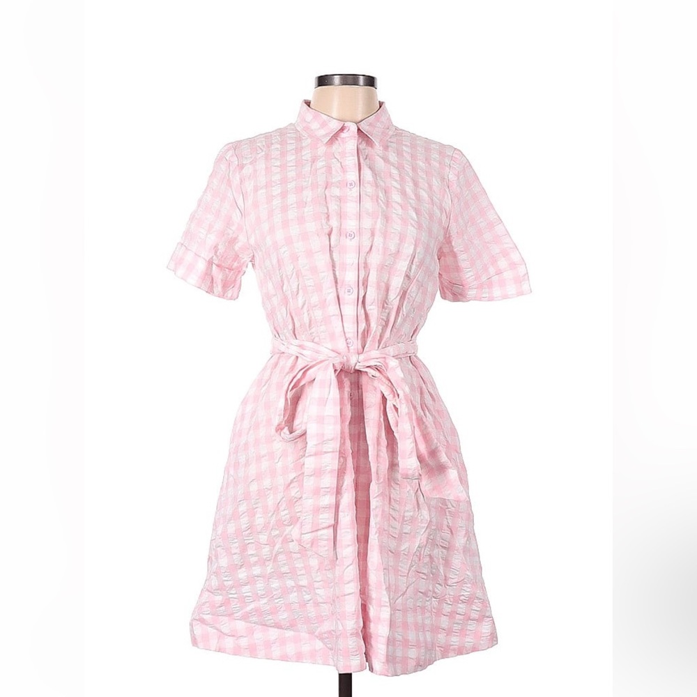 Pink gingham dress